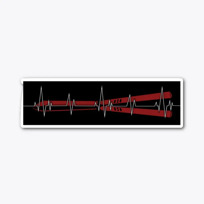 Heartbeat Balisong Sticker